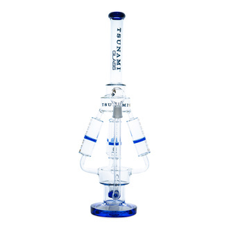 Sprinkler Perc Quad Honeycomb Bong 21'' (Tsunami Glass)