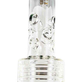 Barrel Showerhead Drum Honeycomb Bong 20'' (Tsunami Glass)