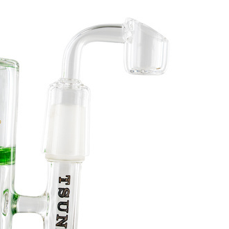 Side Neck Honey Turbine Dab Rig 9" (Tsunami Glass)