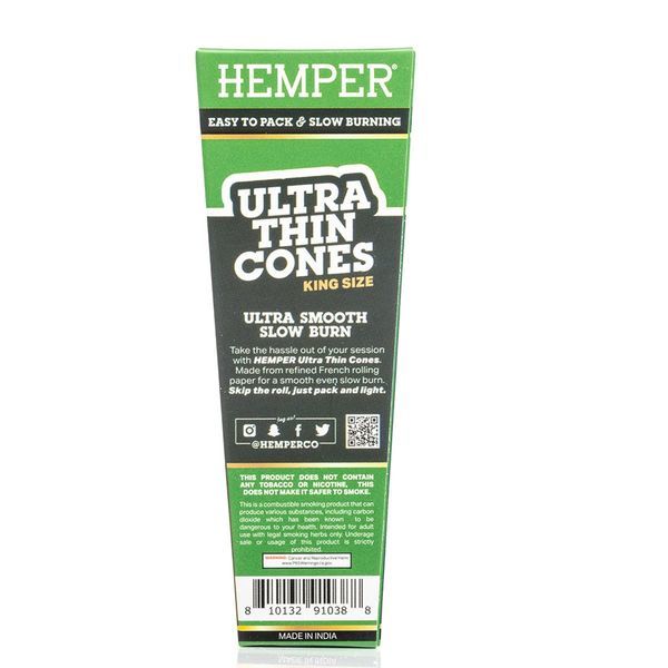 Hemper Ultra Thin Brown King Size Cones