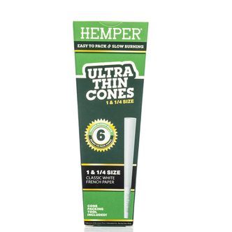 Hemper Ultra Thin White 1&frac14; Cones