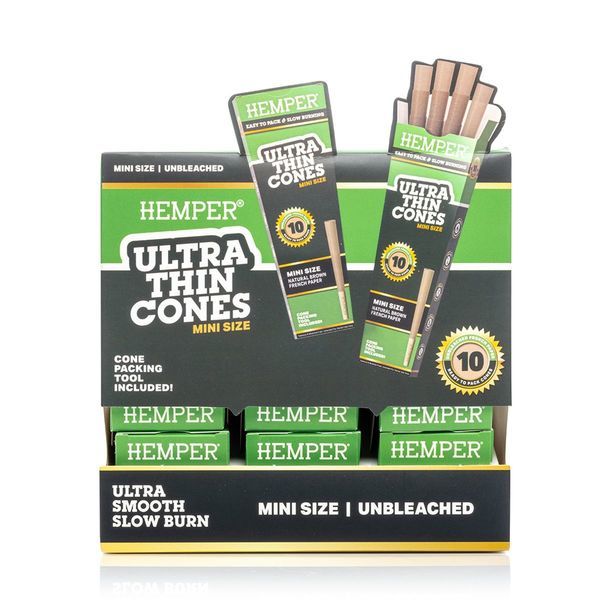 Hemper Ultra Thin Brown Mini Cones