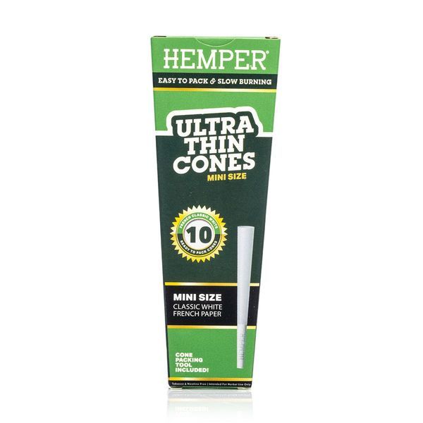 Hemper Ultra Thin White Mini Cones