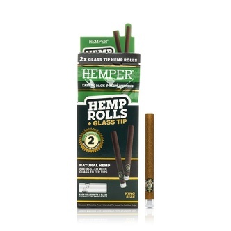 King Size Rolls + Glass Tip 2PK (Hemper)