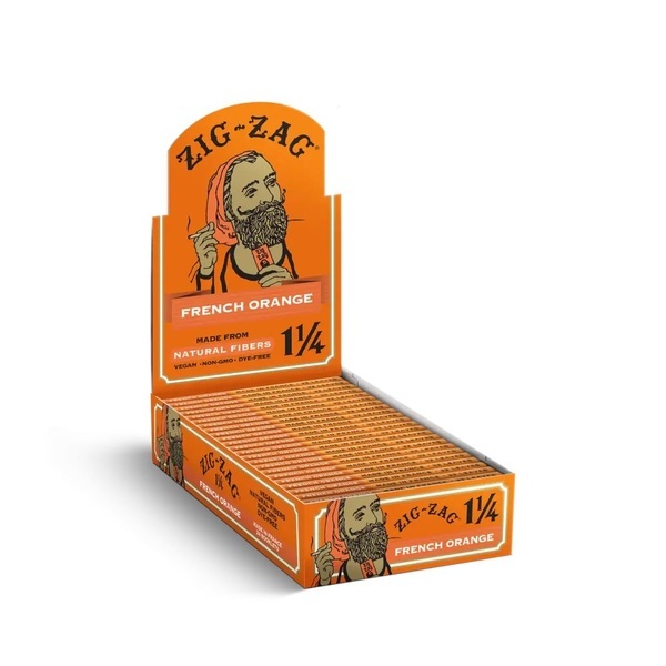 French Orange Rolling Papers 1 1/4 (Zig Zag)