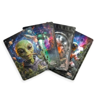 Cosmic Flower Power Z-Lock Stash Bag (Large)
