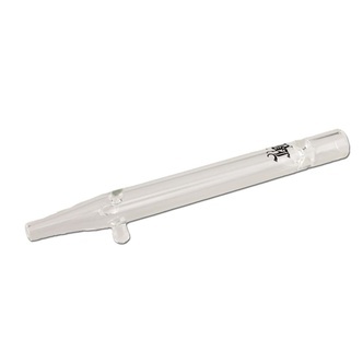 One Hitter Glass with Tip and Roll Stop (Black Leaf)