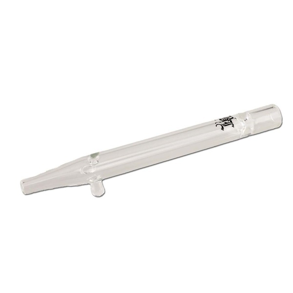 One Hitter Glass with Roll Stop (Black Leaf)