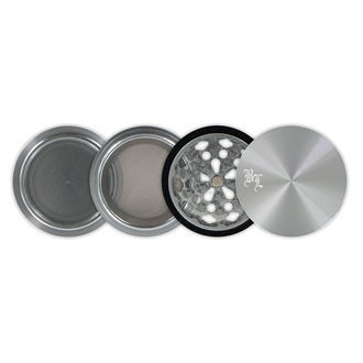Metal Grinder Black Leaf Stacked