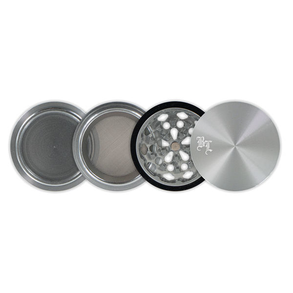 Metal Grinder Black Leaf Stacked