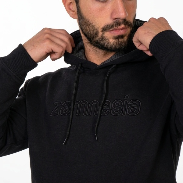 Zamnesia Embroidered Hoodie | Black