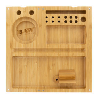 Bamboo Triple Flip Rolling Tray (RAW)