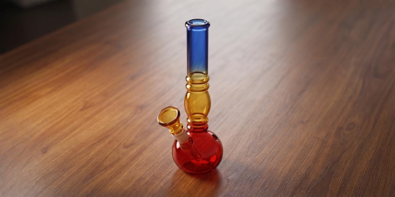 Glass Bong Rasta Straight Glass Bong Rasta Straight