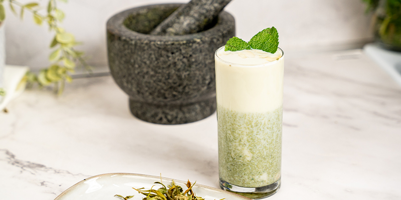 Mix Well. Enjoy! Bhang Tastes Best When Served Cool!